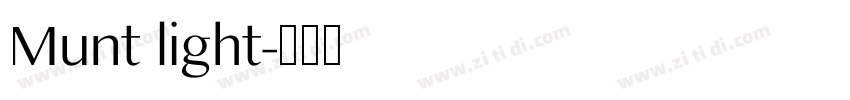Munt light字体转换